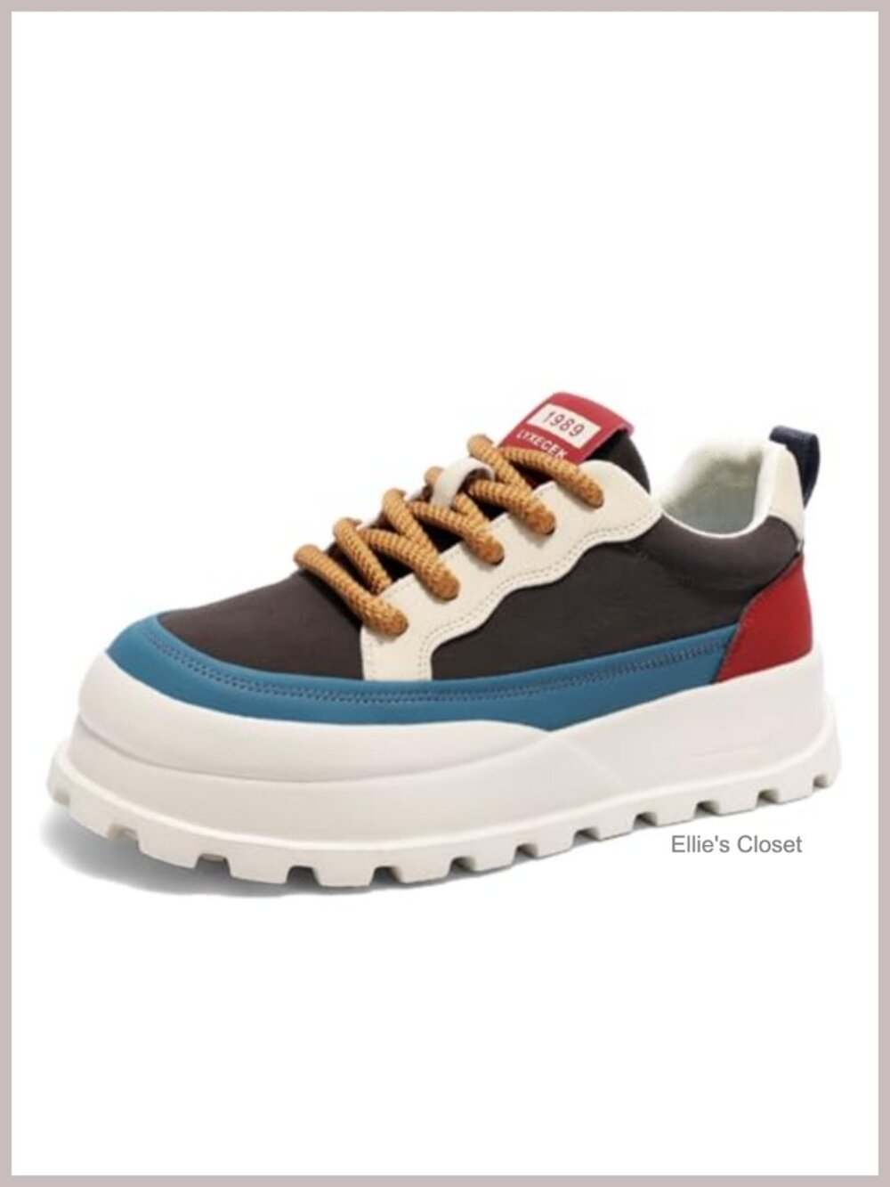 Men's Platform Retro Sneakers Chunky Lace-Up Casual Fashion Sneakers
